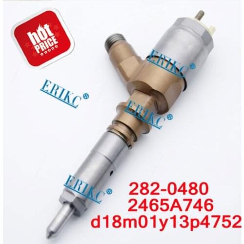 ERIKC 2465A746 320D L Excavator Injector 282-0480 (d18m01y13p4752) Diesel Common Rail Injection CAT C6 C6.4 2820480 (282 0480)