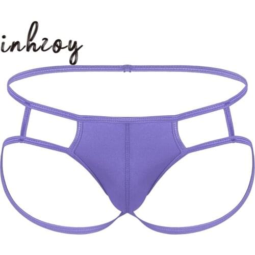 Erotic Lingerie Sexy Gay Underwear for Mens G-String Thong Briefs Panties Bulge Pouch Jockstrap T-back Low Waist Male Underpants