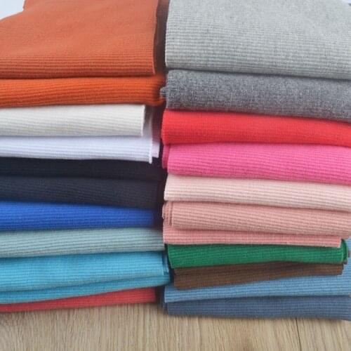W40*L100cm/lot 31 colors cotton elastic ribbed baseball uniform warm clothing knit thread neckline cuff lace AC1002