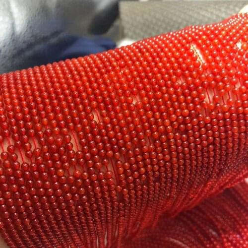 Red Agate 2mm 3mm natural Gemstone Beads Round for Jewelry Making Necklace Earring bracelet 15inch ICNWAY
