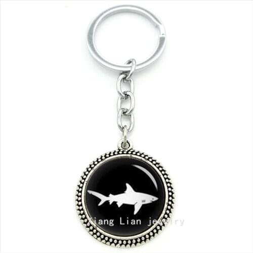 Cool swiming sport jewelry sharks scuba diver keychain Sharks & Scuba pendant key ring Divers frogman best friend gift T512