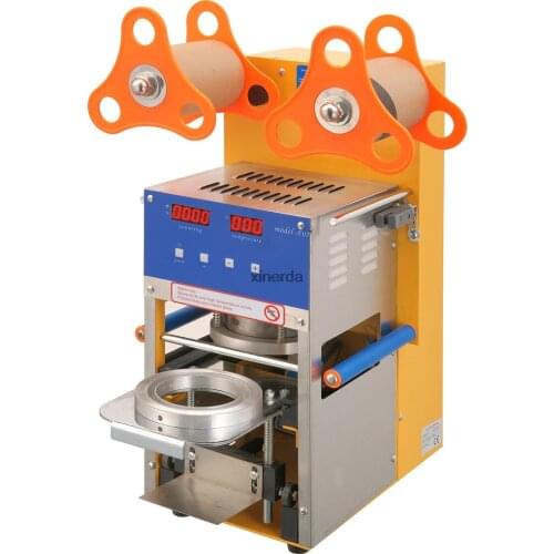 Bubble Tea Cup Sealing Machine Fully Automatic Stainless Steel Plastic Bubble Tea Sealing Machine Cup Sealer Cup 95MM Size