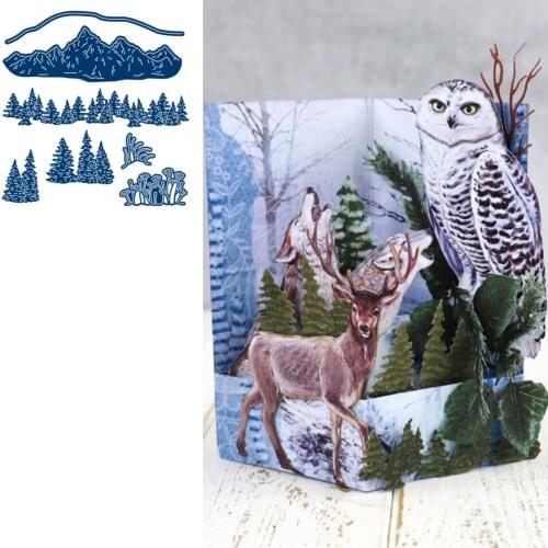 Into The Mountains Metal Cutting Dies Scrapbook Diary Decoration Stencil Embossing Template DIY Greeting Card Handmade 2021 NEW