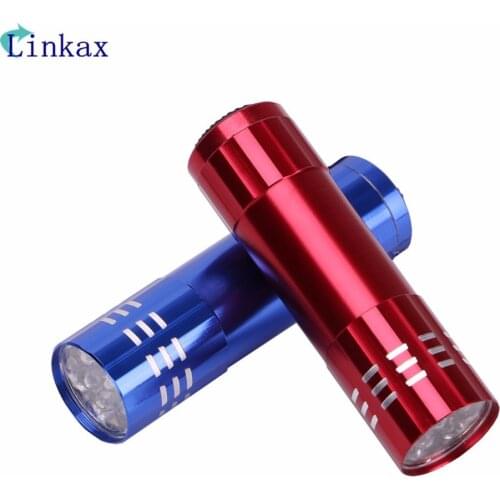 3 Mode Mini LED Flashlight 9 LED Small Hand Torch Flashlights For outdoor Camping Light by 3 AAA Battery