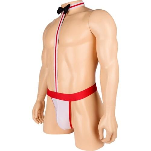 Mens Sexy Underwear Bow Tie Underwear Thong Low Waist High Quality Cotton Comfortable Elastic Swimsuit Cosplay Lingerie