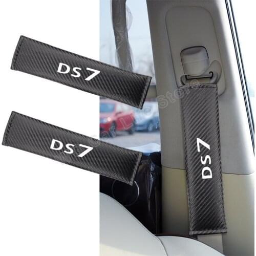 Car Safety Belt Shoulder Protector For Citroen Ds7 Carbon Fiber Auto Seat Belt Shoulder Strap Pad Cushion Cover Accessories