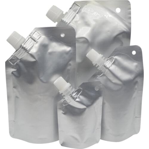 Doypack 50-250ML Aluminum Foil Stand Up Spout Liquid Bag Pack Sauce,Beverage,Squeeze,Drink Spout Pouch 20 Pcs/lots