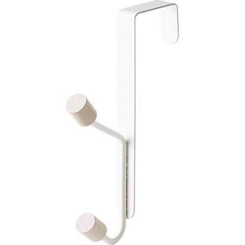 Plastic Over-The-Door Double Storage Hooks Sturdy Metal Door Hanger Hold Up to 30Lbs Reversible Door HooksOver The Door Hook