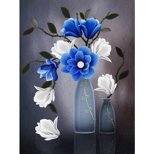 Full square / round 5d diamond painting -Blue vase- diamond mosaic sale 3d diamond embroidery cross stitch home decor N324