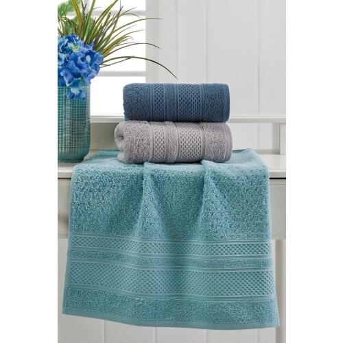 50 X90 CM Tile 3 Piece 100 Cotton Hand Towel | Face Towel | Head Towel Set Elegant Design quality Turkish Made 2021 Trend New