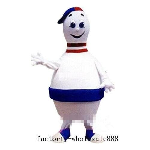 Advertising White Bowling Pin Ball Mascot Costume Suit Fancy Dress Cosplay Party Outfit Parade Adults Character Halloween Unisex