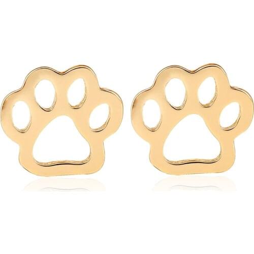 Daisies 1Pair Pet Lover Gift Cute Cat Dog Paw Print Animal Stud Earring Christmas Party Jewelry Girls Women Boucles d'oreilles