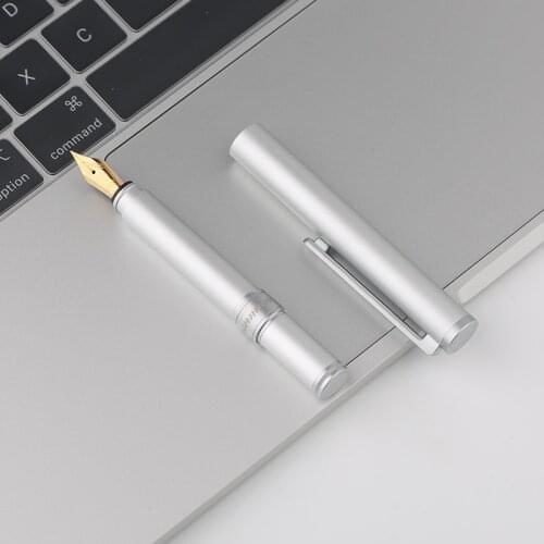 New Moonman N1 Creative Mini Aluminum Alloy Steel Silver Fountain Pen Pocket Short Pen Extra Fine/ Fine 0.38/0.5mm Fashion Gift
