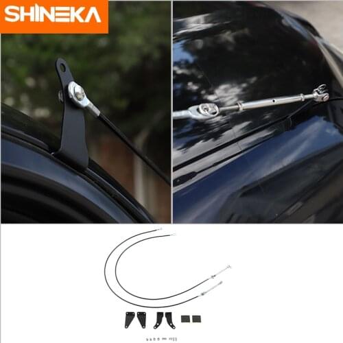 SHINEKA Car Hood Obstacle Eliminate Rope Limb Riser Protector Deflect Branches Kit For Toyota 4Runner 2010+ Exterior Accessories