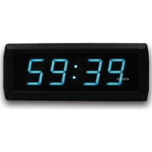 Blue Color Wall Clock Modern Large Led Digital Countdown Watch 12/24 Hour Display