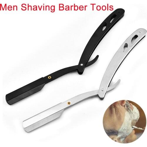 Folding Stainless Steel Barber Razor Shaving Men Manual Barber Hair Beard Shaving Men Shaving Barber Tools Hair Razor