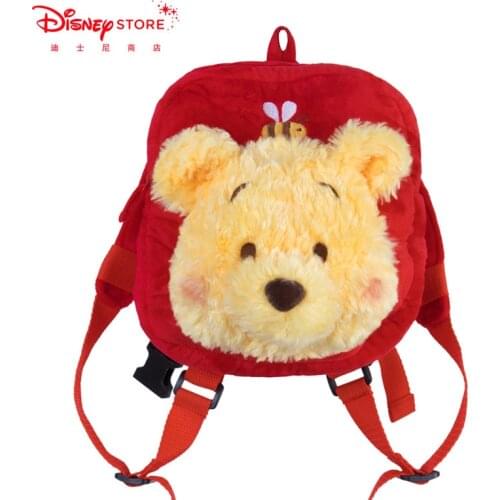 Disney Winnie the Pooh Cartoon Bag Childrens School Bag Anti-lost Toddler School Bag with Traction Rope Children School Bag