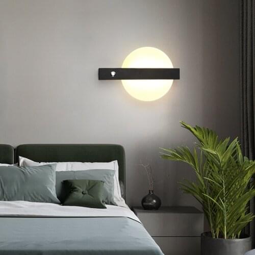 7W LED Metal+Acryl Wall lamp Modern Sconce Light for Living Room Bedroom Corridor Staircase Bedside White/Black Color
