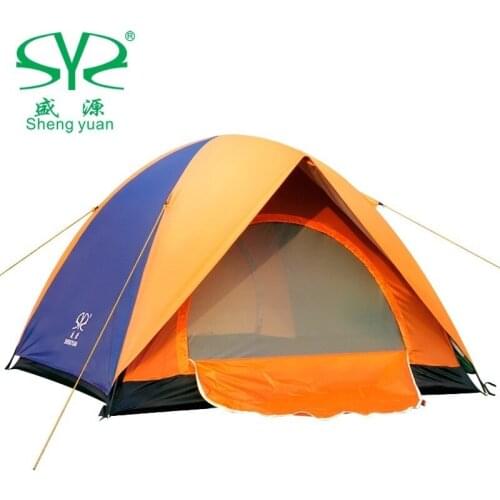 Outdoor Camping Tent 2&3 Person Double Layer Waterproof Double Door Ultralight Beach Fishing Hiking Tourist Tents