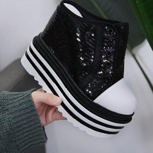 New 2019 Women Casual Platform Shoes Fashion High Heels Shoes Woman Wedges Women Shoes Loafers Heigh Increasing zapatos mujer