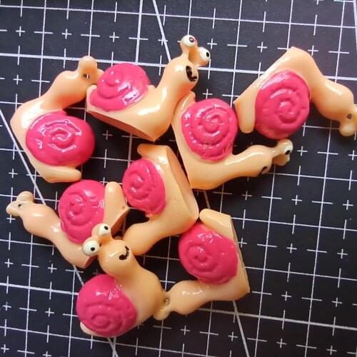 1pcs/lot resin solid hot pink snail cartoon 20mm fairy garden gnome moss terrarium decor crafts bonsai home DIY A102-2