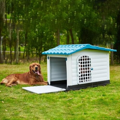 424 Outdoor Winter Breathable Sunscreen Removable Washable House-type Plastic Dog Kennel Rainproof Waterproof Large EasyAssemble