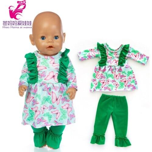 43cm Baby Doll Purple Bathrobes 18 Inch Dolls Nightgown Suit for Doll Girls Toy Gift