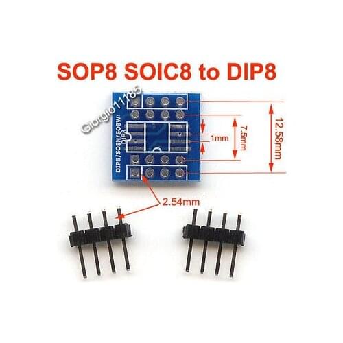 5pcs SOP8 SOIC8 to DIP8 W&N adapter PCB SMD Convertor