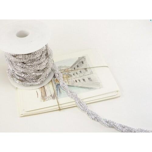 5 Yards 13mm 2016 New Clear Crystal Glass Rhinestone Compact Close Silver Gold Chain Trims Applique