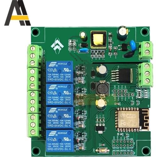 ESP8266 Wireless Wifi Power Supply 4 Channel Relay Module AC/DC ESP-12F Wifi Development Board for Arduino 5V/8-80V