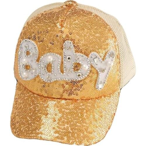 SUOGRY Children Snapback Bone Sequins Mesh Baseball Cap Kids Baby Hats For Girls Boys 2-8 Years Hip Hop Child Cap Summer Sun hat
