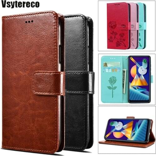 Leather Wallet Case For Samsung Galaxy M11 M21 M31 2020 Coque For Samsung M 11 M11 SM-M115F SM-M215F/DS SM-M315F/DS Phone Cover