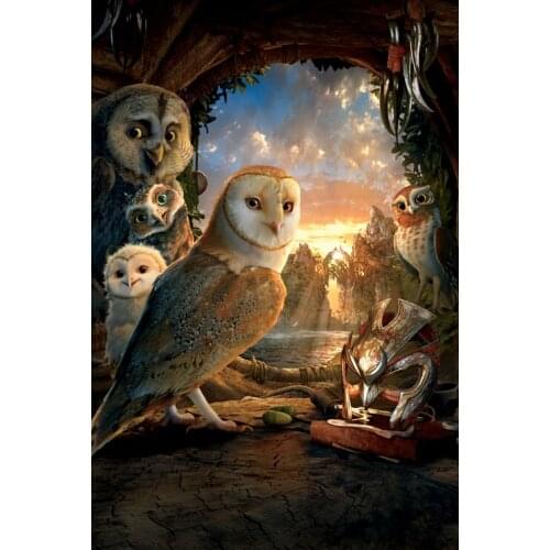 Owl kingdom The wooden puzzle 1000 pieces ersion jigsaw puzzle white card adult childrens educational toys