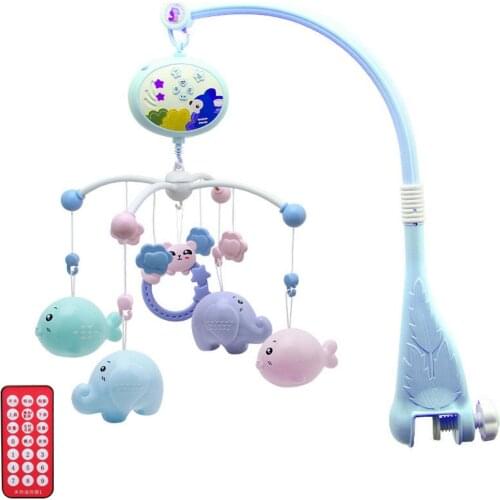 Newborn Crib Bell 0-1 Year Old Baby Toy Music Rotation Projection Puzzle Rattle Baby Sleeping Companion Bed Bell