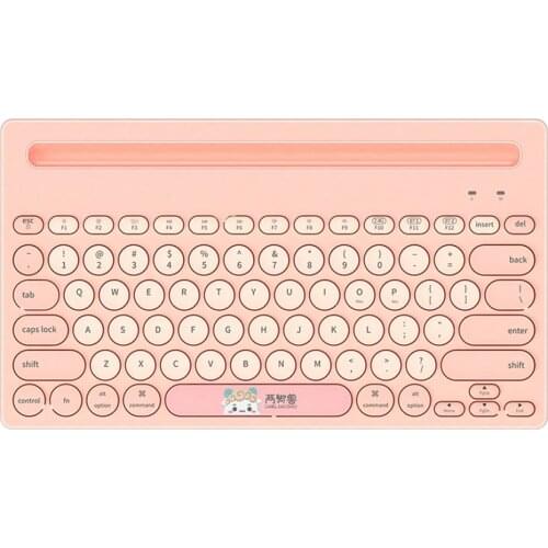 AJAZZ 79Keys Dual Mode 2.4G/Wired Keyboard High Quality ABS Computer PC Gaming Keyboard Waterproof for PC Laptop Green/Pink
