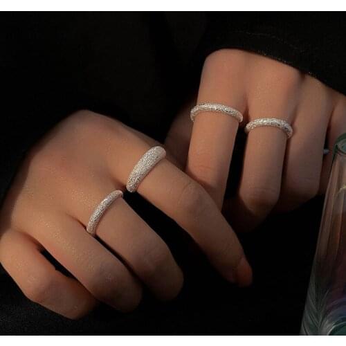 Modern Jewelry Shiny Ring 2021 New Design Silvery Plating Autumn Winter Style Hot Selling Ring For Girl Lady Gifts