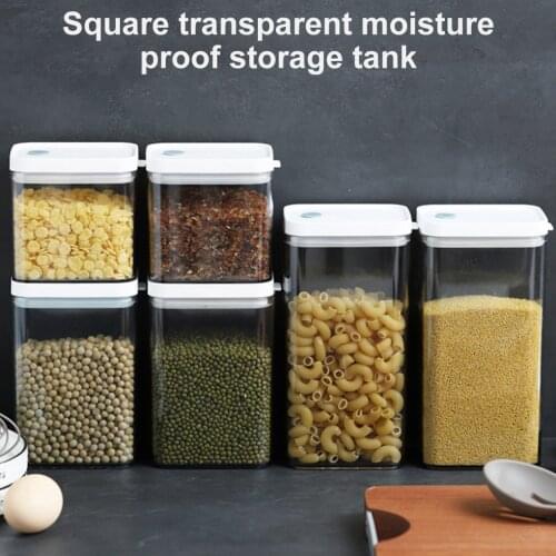 700/1300/1800ML Food Storage Container Plastic Kitchen Refrigerator Noodle Box Multigrain Storage Tank Transparent Sealed Cans