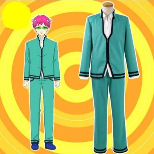 Costume Anime The Disastrous Life of Saiki K. Cosplay Saiki Kusuo no Sainan School Uniform Cos Cloth + Shirt + Pant+Wig