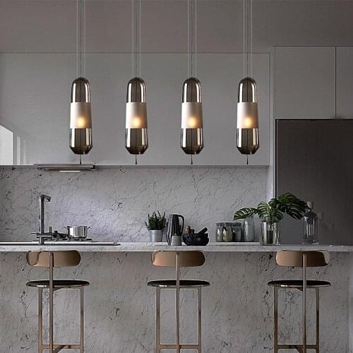 Nordic Creative Dining Room Pendant Light Chandelier Kitchen Bedroom Bedside Hanging Lamp Modern Room Luxury Glass Droplight