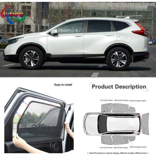 For Honda CRV 2012-2019 Car Full Side Windows Magnetic Sun Shade UV Protection Ray Blocking Mesh Visor Decoration Accessories