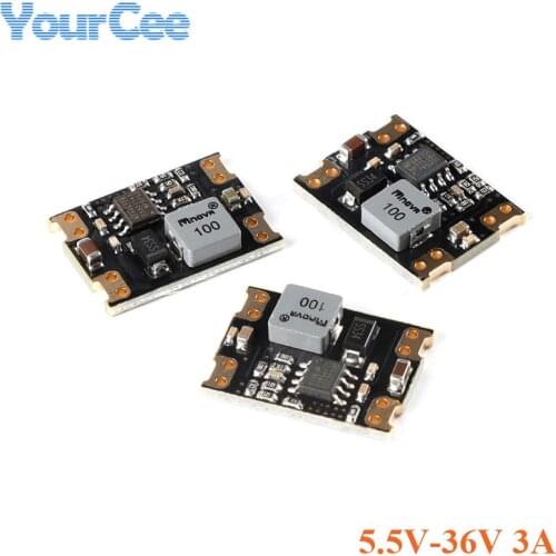 Mini DC-DC Step Down Buke Converter Board Module 5.5V to 36V Input to 3.3V/5V/12V 3A 8W High Power Power Supply Module AJ39