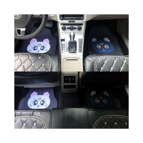Ice Slik Luna kitty Cat common use Car Floor Foot Mats Interior Accessories cute cartoon car mats easy to clean for all season