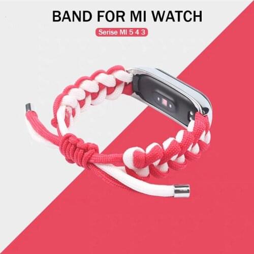 Nylon Strap for Xiaomi Mi Band 5 4 3 Strap Parachute rope wrist strap For xiaomi mi band 3 4 5 bracelet Miband 4 3 5 Bracelet