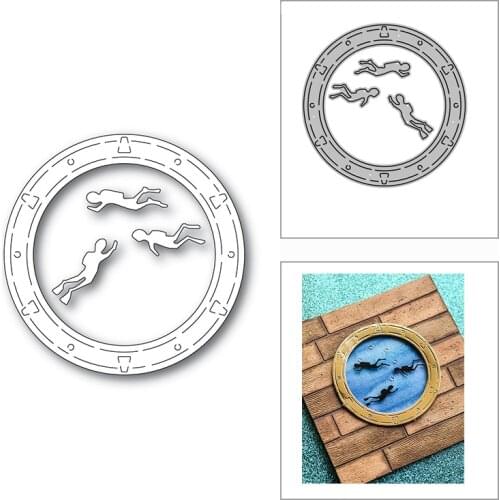 New 2021 Circle Porthole Diver Metal Cutting Dies for DIY Scrapbooking and Card Making Decorative Embossing Craft No Stamps