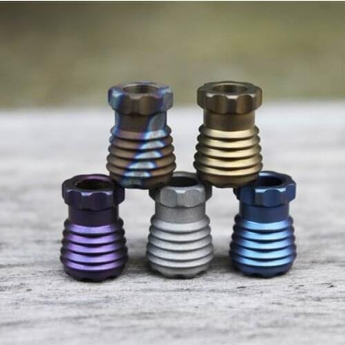Titanium Alloy Knife Beads F Finged Pendant Umbrella Rope Outdoors Knife Mobile Phone Pendant EDC Multi Tools Umbrella Rope