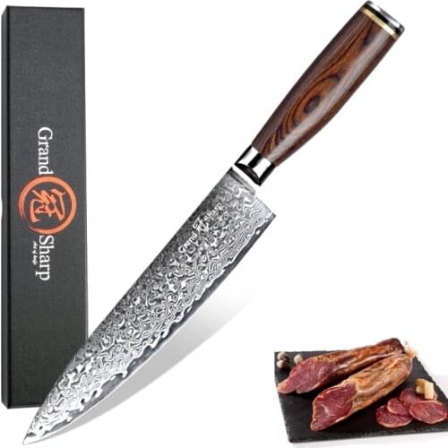 GRANDSHARP 67 Layers Japanese Damascus Knives Chef Knife 8 Inch VG-10 Japanese Kitchen Knives cooking tools stainless steel NEW