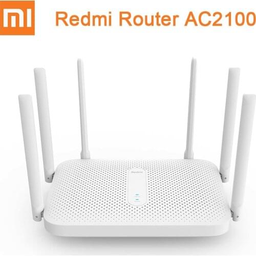 Original Xiaomi Redmi AC2100 Router Gigabit 2.4G 5G Dual Frequency 2033Mbps Wireless Wifi 128M RAM Game Accelerator 6 Antennas