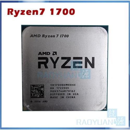 AMD Ryzen 7 1700 R7 1700 3.0 GHz Eight-Core Sixteen-Thread C3=16M CPU Processor 65W YD1700BBM88AE Socket AM4
