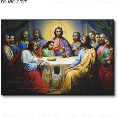Professional Artist Hand-painted Famous Artwork Jesus and Figures Oil Painting on Canvas Handmade Jesus Painting for Wall Decor