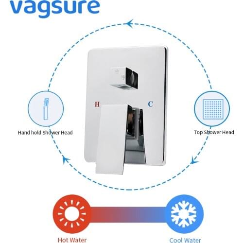 Bath & Shower Faucets Control Brass Mixing Valve Switch Concealed Shower Valve Mixer Hotel In Wall Shower Switch 2 or 3 Way